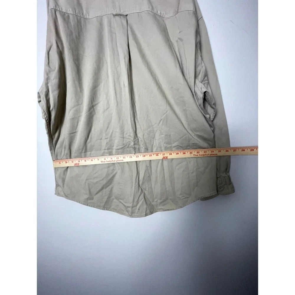 Ralph Lauren Chaps Shirt Mens‎ Tan Size XL Long Sleeve Button Down